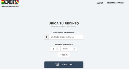 El TSE en Bolivia habilita aplicación en cinco idiomas para conocer ...